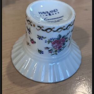 A pair of Limoges Floral Tealight Candle Holders